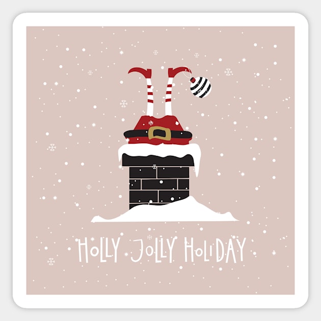 Holly Jolly Holiday Sticker by studioaartanddesign